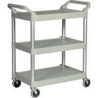 Chariot utilitaire &agrave; usage l&eacute;ger, 3 tiers, 19" x 38" x 34", Capacit&eacute; 200 lb Oxymax Inc