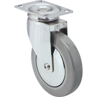 Roulette, Pivotant, 3" (76 mm), Caoutchouc, 125 lb (57 kg) Oxymax Inc