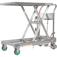 Table &eacute;l&eacute;vatrice hydraulique &agrave; ciseaux, 31-1/2" lo x 19-1/2" la, Acier inoxydable, Capacit&eacute; 550 lb Oxymax Inc