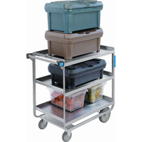 Heavy-Duty U Frame Carts, 3 Tiers, 19" W x 34-1/2" H x 33" D, 700 lbs. Capacity Oxymax Inc