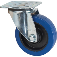 Roulette bleue, Pivotant, 5" (127 mm), Caoutchouc, 400 lb (181 kg) ML337 | Oxymax Inc