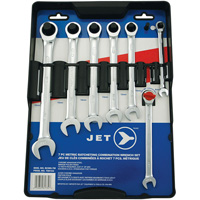 Jeu de cl&eacute;s longues RCWS-7M, Combinaison &agrave; cliquet, 7 morceaux, M&eacute;trique Oxymax Inc