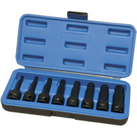 Metric Impact Socket Set, Hex, 1/2" Drive, 8 Pcs Oxymax Inc