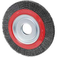 Crimped Wire Wheel, 6" Dia., 0.02" Fill, 1/2"/2"/5/8" Arbor Oxymax Inc