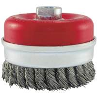 Knot Banded Cup Brush, 5" Dia. x 5/8"-11 Arbor Oxymax Inc