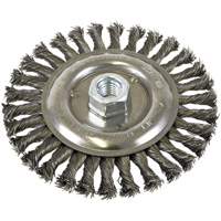 Standard Face Knot Wire Wheel Threaded, 6" Dia., 0.022" Fill, 5/8"-11 Arbor, Steel Oxymax Inc