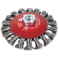 BK520T Knot-Twisted Conical Bevel Brush, 5" Dia., 5/8-11 Arbor Oxymax Inc
