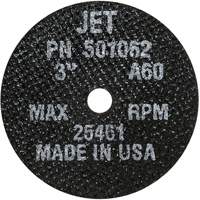 Meule &agrave; tronçonner POWERPLUS, 3" x 1/16", Arbre de 3/8", Type 1, 25 100 Tr/min Oxymax Inc