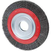 Crimped Wire Wheel, 6" Dia., 0.007" Fill, 2"/1/2" - 5/8" Arbor Oxymax Inc