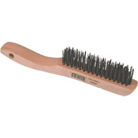 Brosse m&eacute;tallique &agrave; fils courts, Acier, 4 x 16 rangs de fils, Longueur 10" Oxymax Inc