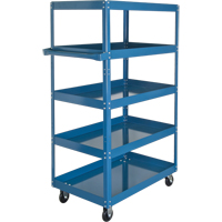 Shelf Carts , 5 Tiers, 18" W x 61" H x 30" D, 900 lbs. Capacity Oxymax Inc