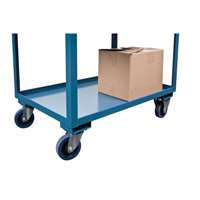 Deep Lipped Service Cart, 2 Tiers, 24" W x 47" H x 36" D, 1200 lbs. Capacity Oxymax Inc
