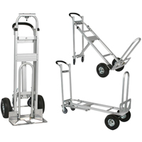 Three-Position Spartan III Convertible Hand Truck, Aluminum, 750 lbs. Capacity Oxymax Inc