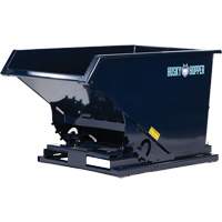 Self-Dumping Hopper, Steel, 3/4 cu.yd., Blue Oxymax Inc