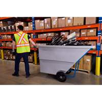 Chariot basculeur en acier, Poly&eacute;thyl&egrave;ne, 1,1 vg³, Capacit&eacute; de charge de 1250 lb Oxymax Inc