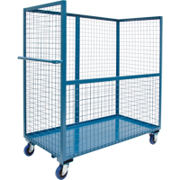Wire Mesh Stock Truck, Steel, 24" x 55" x 36", 1200 lbs. Capacity Oxymax Inc