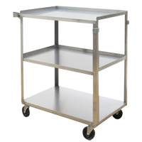 Shelf Carts, 3 Tiers, 17-5/8" W x 33" H x 27-1/8" D, 300 lbs. Capacity MO251 | Oxymax Inc