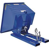 Self-Dumping Hopper, Steel, 1 cu.yd., Blue Oxymax Inc