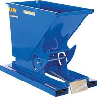 Self-Dumping Hopper, Steel, 1/3 cu.yd., Blue Oxymax Inc