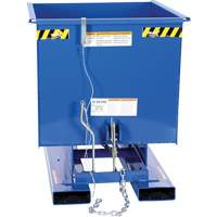 Self-Dumping Hopper, Steel, 1/2 cu.yd., Blue Oxymax Inc