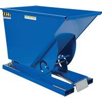 Self-Dumping Hopper, Steel, 3/4 cu.yd., Blue Oxymax Inc