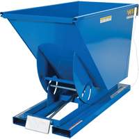 Self-Dumping Hopper, Steel, 3/4 cu.yd., Blue Oxymax Inc