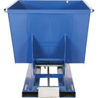 Self-Dumping Hopper, Steel, 1-1/2 cu.yd., Blue Oxymax Inc