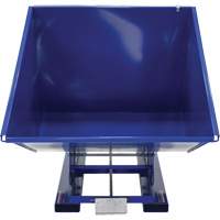 Self-Dumping Hopper, Steel, 2 cu.yd., Blue Oxymax Inc