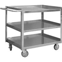 Industrial Grade Shelf Cart, 3 Tiers, 24-1/8" W x 35" H x 42" D, 1200 lbs. Capacity Oxymax Inc