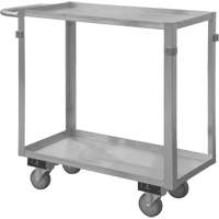 Industrial Grade Shelf Cart, 2 Tiers, 16-3/4" W x 34" H x 36-7/16" D, 600 lbs. Capacity Oxymax Inc