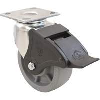 Roulette Emaxx, Pivotant avec frein, 4" (101,6 mm), Envirothane, 1000 lb (453,6 kg) Oxymax Inc