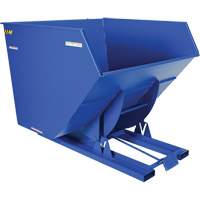 Self-Dumping Hopper, Steel, 4 cu.yd., Blue Oxymax Inc