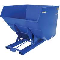 Self-Dumping Hopper, Steel, 4 cu.yd., Blue Oxymax Inc
