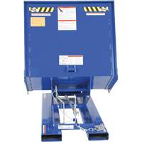 Open Sided Hopper, Steel, 1 cu.yd., Blue Oxymax Inc