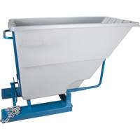 Self-Dumping Hopper, Polyethylene, 1-1/10 cu.yd, Grey Oxymax Inc