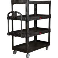 Heavy-Duty Ergo Utility Cart, 4 Tiers, 24-1/4" x 62-2/5" x 54-1/10", 700 lbs. Capacity Oxymax Inc