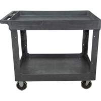 Utility Service Cart, 2 Tiers, 24-5/8" x 32-1/2" x 40", 550 lbs. Capacity Oxymax Inc