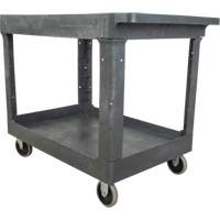 Utility Service Cart, 2 Tiers, 24-5/8" x 32-1/2" x 40", 550 lbs. Capacity Oxymax Inc