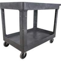 Utility Service Cart, 2 Tiers, 24-5/8" x 32-1/2" x 40", 550 lbs. Capacity Oxymax Inc