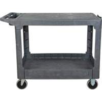 Chariot utilitaire pour l'entretien avec tablette plate, 2 tiers, 25-1/4" x 32-1/4" x 44", Capacit&eacute; 550 lb Oxymax Inc