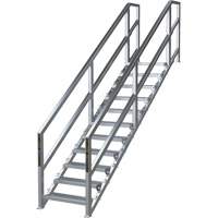 Système d'escalier modulaire pour la construction de 11-16 marches SmartStairs<sup>MC</sup>, 120" ha x MP921 | Oxymax Inc