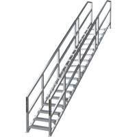 Système d'escalier modulaire pour la construction de 17-21 marches SmartStairs<sup>MC</sup>, 157-1/2" ha x MP922 | Oxymax Inc