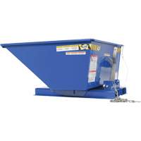 Low Profile D-Style Self Dumping Hopper, Steel, 1/4 cu.yd., Blue Oxymax Inc