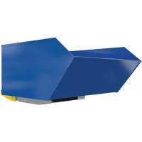 Heavy-Duty H-Style Bump & Dump Hopper, Steel, 1 cu.yd., Blue Oxymax Inc
