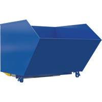 Heavy-Duty H-Style Bump & Dump Hopper, Steel, 1-1/2 cu.yd., Blue Oxymax Inc