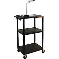 Chariot utilitaire &eacute;lectrique, 3 tiers, 24" x 42" x 18", Capacit&eacute; 300 lb Oxymax Inc