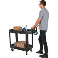 Chariot utilitaire, 2 tiers, 17-1/8" x 33-1/2" x 37-5/8", Capacit&eacute; 550 lb Oxymax Inc