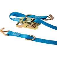 Ratchet Strap, J-Hook, 1" W x 16' L, 835 lbs. (379 kg) WLL Oxymax Inc
