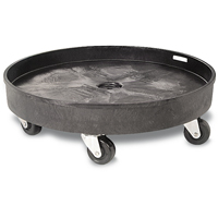 Socle roulant pour contenant &agrave; d&eacute;chets, Poly&eacute;thyl&egrave;ne, Noir Oxymax Inc