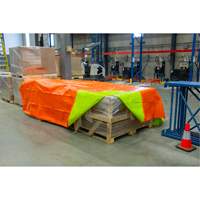 B&acirc;che tiss&eacute;e robuste haute visibilit&eacute;, Poly&eacute;thyl&egrave;ne, Vert/Orange, 16' x 20' x 12 mils Oxymax Inc